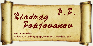 Miodrag Popjovanov vizit kartica